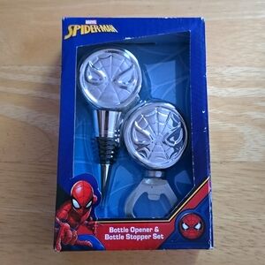 Spider-Man Bottle Opener & Bottle Stopper Set Marvel Comics Collectible